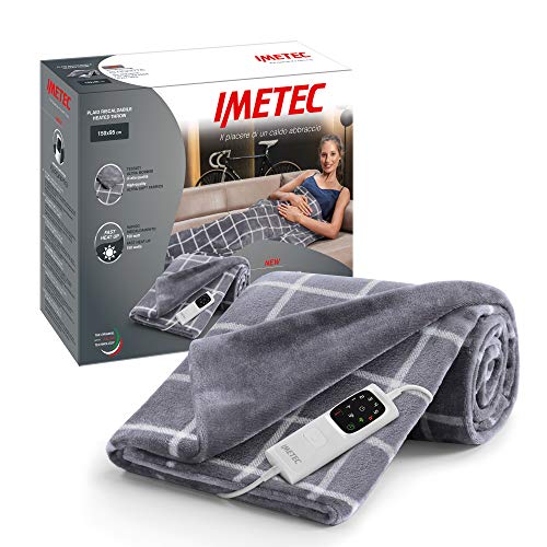 Imetec Adapto Velvet Square, Manta eléctrica de 150 x 95 cm, tejido aterciopelado y sedoso, equipado con tecnología Adapto, dispositivo de seguridad, 6 temperaturas, se puede lavar en la lavadora Imetec Adapto Velvet Square, Manta eléctrica de 150 x 95 cm, tejido aterciopelado y sedoso, equipado con tecnología Adapto, dispositivo de seguridad, 6 temperaturas, se puede lavar en la lavadora