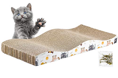 Inntek 1pcs Rascador de Gato, Tablero de Rascar para Gatos, Juguete de Gato, Rascador de Cartón para Gatos, Almohadilla para Rascar Gatos 43.5 * 21.5CM con Catnip Altura 2.5CM Afila Uñas Inntek 1pcs Rascador de Gato, Tablero de Rascar para Gatos, Juguete de Gato, Rascador de Cartón para Gatos, Almohadilla para Rascar Gatos 43.5 * 21.5CM con Catnip Altura 2.5CM Afila Uñas