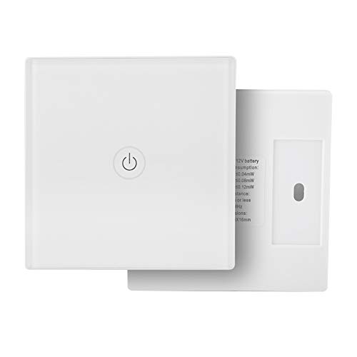 Interruptor de luz táctil remota, 12V Panel de Interruptor de Pared de Inteligencia inalámbrica, Interruptor de luz táctil de 1 vía con Receptor para casa Inteligente(Blanco) Interruptor de luz táctil remota, 12V Panel de Interruptor de Pared de Inteligencia inalámbrica, Interruptor de luz táctil de 1 vía con Receptor para casa Inteligente(Blanco)