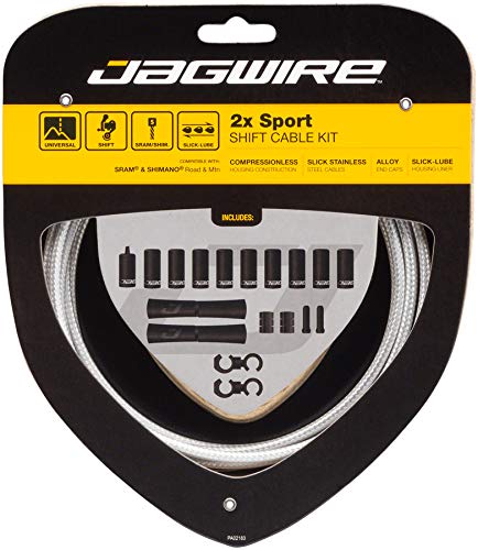 Jagwire 2X Sport Shift - Kit de Fundas y Cables de Cambio para Adultos, Unisex, Plata, Talla única