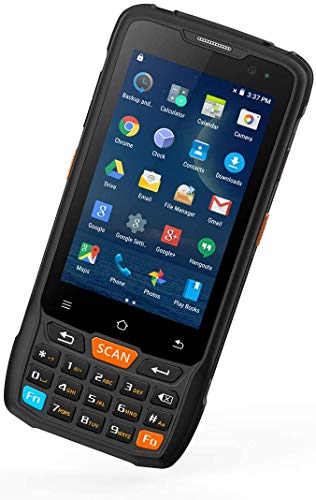 JALAL Escáner de código de Barras inalámbrico Código QR PDA Android de Mano 4 Pulgadas 1D Escáner de código de Barras 2D Lector de código NFC para inventario de almacén, 2D Honeywell N6603