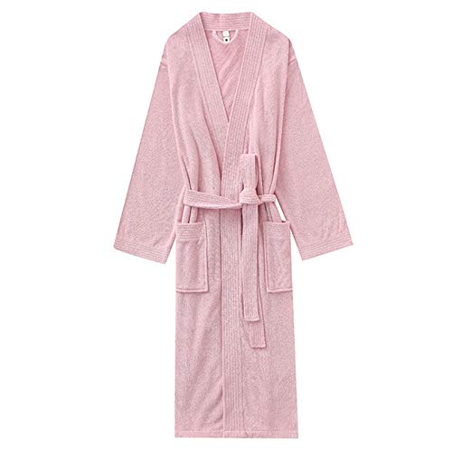 Jklt Popular camisón Yukata para mujer, bata de baño grande, para primavera, playa, otoño e invierno, regalo de moda (color: rosa, talla: L)