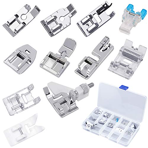 Kit de piezas de repuesto para prensatelas multifunción, Netspower Juego de accesorios para pies prensatelas de 11 piezas Conjunto de accesorios para el hogar de la máquina de coser con caja Kit de piezas de repuesto para prensatelas multifunción, Netspower Juego de accesorios para pies prensatelas de 11 piezas Conjunto de accesorios para el hogar de la máquina de coser con caja