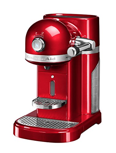 KitchenAid Artisan Nespresso Independiente Semi-automática Máquina espresso 1.4L Rojo - Cafetera (Independiente, Máquina espresso, 1,4 L, Cápsula de café, 1160 W, Rojo)
