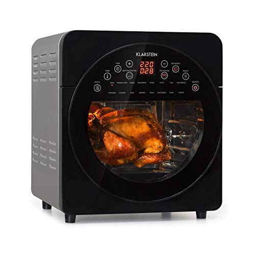Klarstein AeroVital Easy Touch - Freidora de aire caliente, Potencia 1700 W, Capacidad 14 L, 16 programas, Termostato regulable, Carcasa anti-calentamiento, Temporizador, Pantalla digital, Gris claro Klarstein AeroVital Easy Touch - Freidora de aire caliente, Potencia 1700 W, Capacidad 14 L, 16 programas, Termostato regulable, Carcasa anti-calentamiento, Temporizador, Pantalla digital, Gris claro