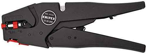 Knipex 12 40 200 Pelacables autoajustable, 200 mm, Negro
