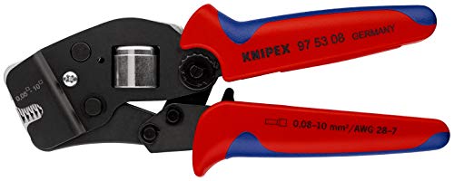 KNIPEX Alicate autoajustable para crimpar punteras huecas de acceso frontal (190 mm) 97 53 08