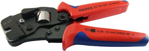 KNIPEX Alicate autoajustable para crimpar punteras huecas de acceso frontal (190 mm) 97 53 09 SB (cartulina autoservicio/blíster)
