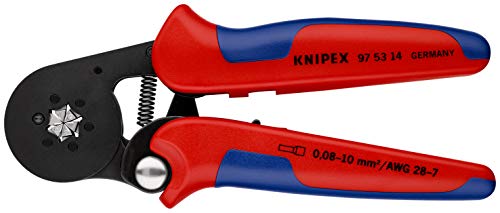 KNIPEX Alicate autoajustable para crimpar punteras huecas de acceso lateral (180 mm) 97 53 14