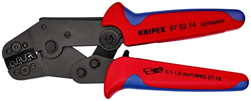 KNIPEX Alicate para crimpar terminales modelo corto (195 mm) 97 52 14