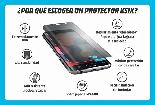 Ksix B0756SC07 - Protector de Pantalla en Vidrio Templado 9H para Huawei Y6 Pro 2017, Transparente Ksix B0756SC07 - Protector de Pantalla en Vidrio Templado 9H para Huawei Y6 Pro 2017, Transparente