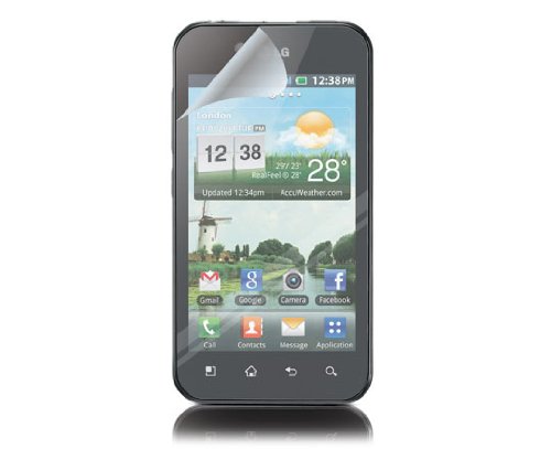 Ksix B4595SC01 - Protector de pantalla para LG Optimus P970 (2 unidades), transparente