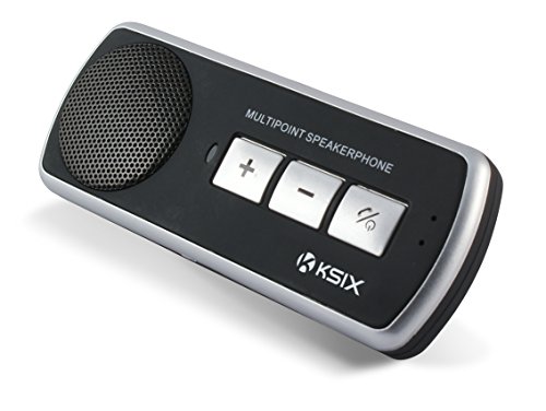 KSIX BXBTCAR01 - Manos libres Bluetooth (con cargador, soporte parasol, cable mini USB)