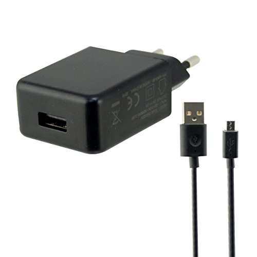 Ksix Cargador de Red 2A con Cable Micro USB a USB