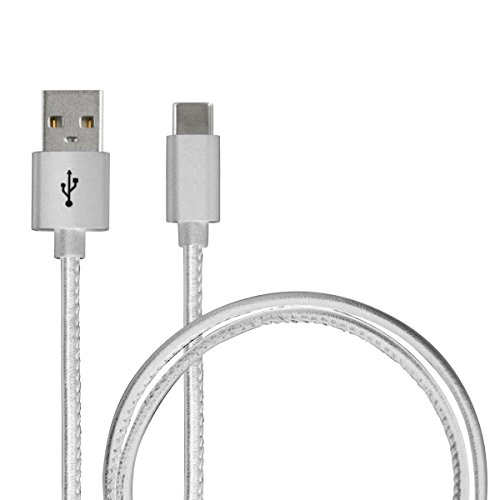 Ksix Executive - Cable de datos y carga (USB 2.0 tipo C y USB tipo A, 1 metro), color blanco
