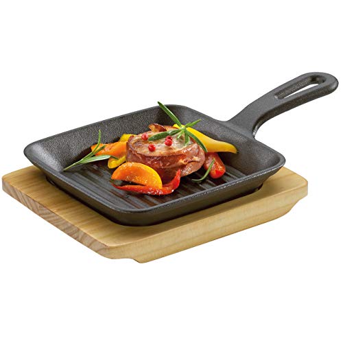 Küchenprofi - Sartén para servir BBQ con bandeja de madera de pino incluida, 305001013