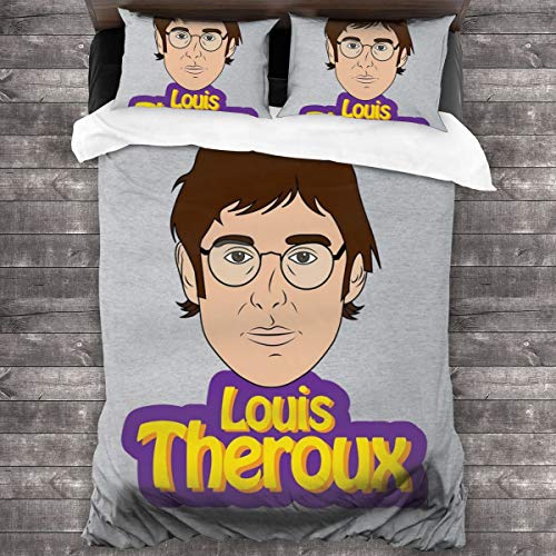 KUKHKU Louis Theroux Juego de cama de 3 piezas, funda de edredón de 86 x 70 pulgadas, juego de cama de 3 piezas con 2 fundas de almohada