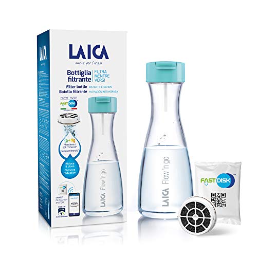 Laica B01BA Botella filtrante, Azul Claro/Transparente, 1 Litro