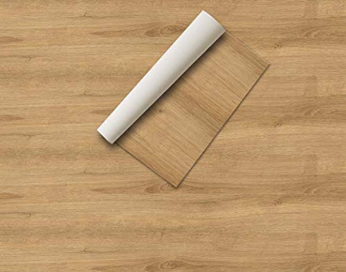 Lámina adhesiva Madera y piedras , vinilos para muebles , lámina decorativa, aspecto real, lámina para muebles, vinilo decorativo (60 x 300 cm, Roble Natural)