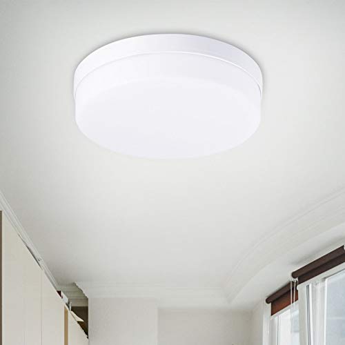 Lámpara de techo LED, lámpara de techo LED moderna, lámpara a prueba de agua IP54 con lámpara LED redonda para baño, protección ocular ideal para dormitorio/sala de estar (blanco frío, 48W (30CM))