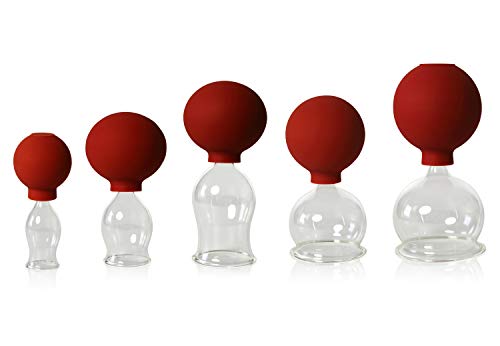 Lauschaer Glas - Juego de 5 ventosas con bola (20 – 30 – 40 – 50 – 60 mm)