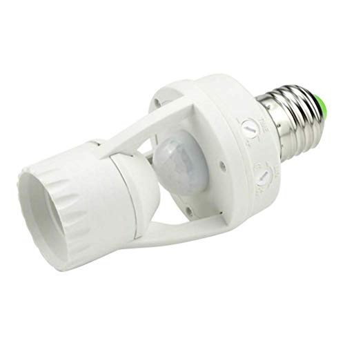 LHQ-HQ 100-240V / AC E27 LED de infrarrojos adaptador de bulbo movimiento socket soporte de la lámpara sensor de luz tornillo for el hogar