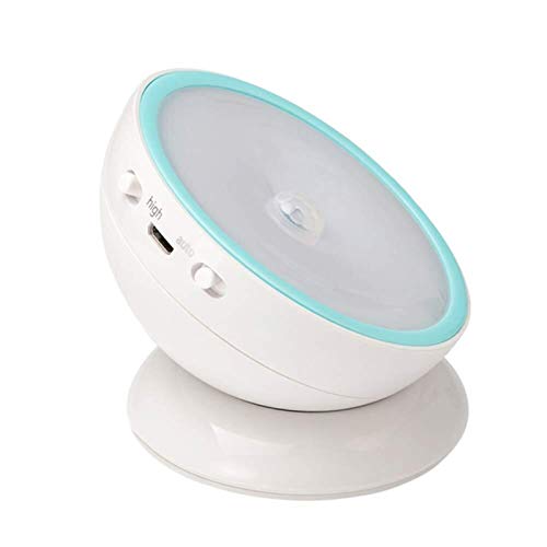 LHQ-HQ Recargable USB LED de la Noche del Sensor de Movimiento Ligero giratoria 360 Aseo WC Cocina Dormitorio de Pared del gabinete portátil de Lectura lámpara de Mesa