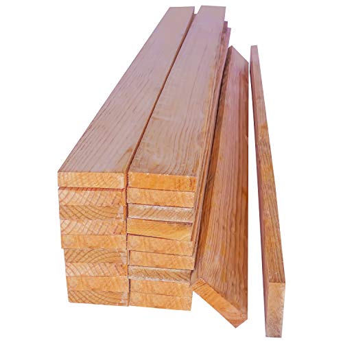 Listones de Madera de Pino. 20 Tablas Macizas de 1 metro con acabado en crudo. Natural. Para hacer Palets, Bricolaje, Decoracion, Manualidades, Exterior, Encofrar, Obra. (110cm x 8cm x 1.5cm)