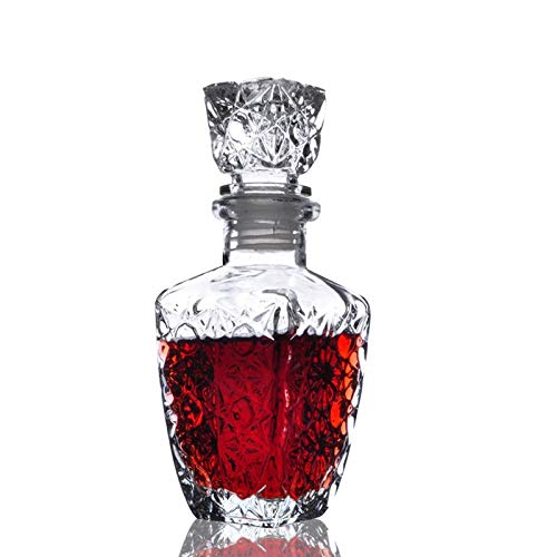 Lorenory 1PC Vaso de Whisky Licor Bebe Vino Decantador de Cristal Botella de Vino de la Jarra Regalo 250ML 500ML 850 ml (Color : 500ML)