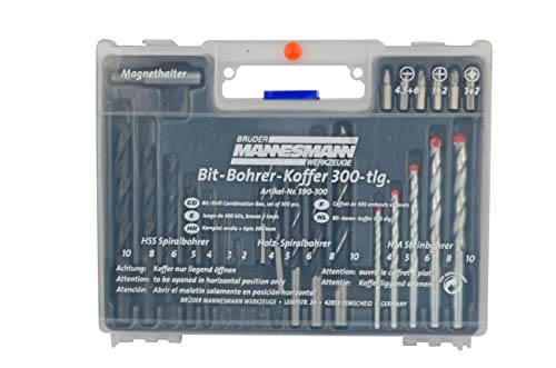 Mannesmann - M 590-300 - Juego de tacos y brocas 300 piezas Mannesmann - M 590-300 - Juego de tacos y brocas 300 piezas