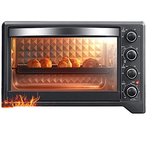 Mini Horno,Horno EléCtrico MultifuncióN DoméStico,Control Temperatura Independiente,38L Gran Capacidad, Puerta Vidrio A Prueba ExplosióN De 3 Capas,4 Capas Para Hornear Diferentes Alimentos