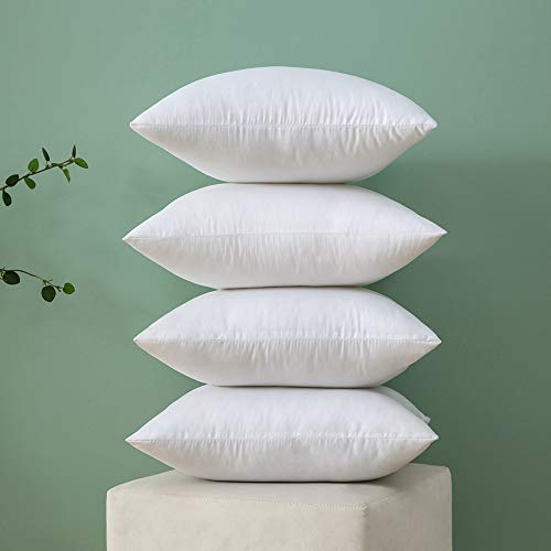 MIULEE Relleno de Cojines Juego de 4 Unidades Almohada Suave Mullido y Suave para Funda de Cojines Decoración Poliéster y Algodón Antialérgico Indeformable Cojines para Sófa Cama Hogar Blanco 45x45cm MIULEE Relleno de Cojines Juego de 4 Unidades Almohada Suave Mullido y Suave para Funda de Cojines Decoración Poliéster y Algodón Antialérgico Indeformable Cojines para Sófa Cama Hogar Blanco 45x45cm