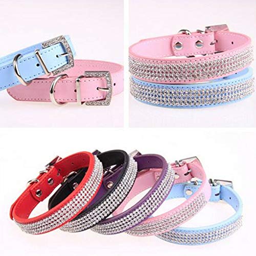 mothcattl Hermosa Fila de Collares para Mascotas, Correa de Perro con Diamantes de imitación, con Estilo Visible Rojo L mothcattl Hermosa Fila de Collares para Mascotas, Correa de Perro con Diamantes de imitación, con Estilo Visible Rojo L