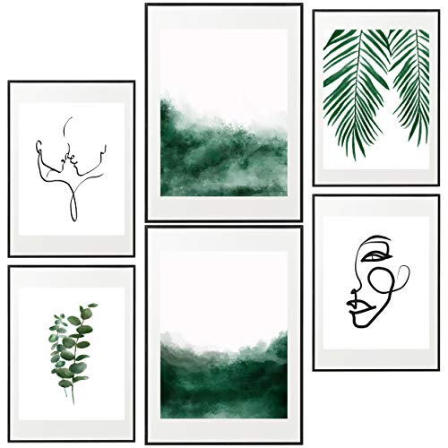 Mr. Castle Laminas Decorativas para enmarcar Cuadros de Pared. Estilo Acuarela. Grandes 30 x 40cm y 20 x 30cm. Posters decoración del hogar, salón, Moderno, nórdico(Acuarela Tonos Verdes) Mr. Castle Laminas Decorativas para enmarcar Cuadros de Pared. Estilo Acuarela. Grandes 30 x 40cm y 20 x 30cm. Posters decoración del hogar, salón, Moderno, nórdico(Acuarela Tonos Verdes)
