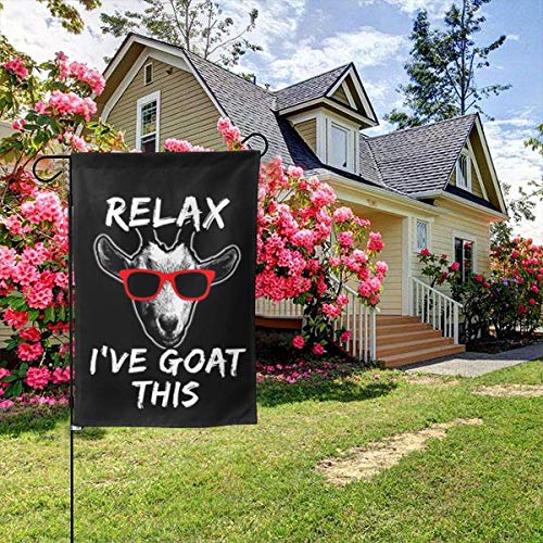 N/A Relax I 've Goat This Garden bandera vertical de doble cara 12.5 x 18 pulgadas