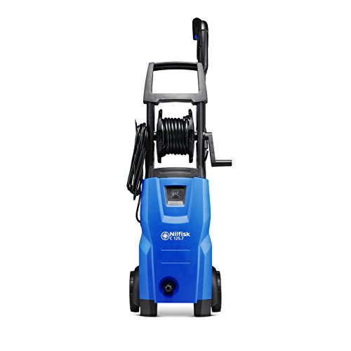 Nilfisk Hidrolimpiadora 128471166 C-PG 135 bar con control PowerGrip, limpiadora de agua a presión para hogar, exteriores y limpieza de coches, 1500 W, Plástico, Negro/azul