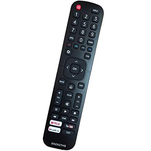 Nuevo Reemplazo del Control Remoto EN2X27HS para Mando Hisense Smart TV - No se Necesita configuración HE55K3300 HE43K300UWTS HE65K5500UWTS H65M5500