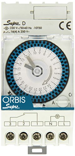 Orbis Supra D 230 V Interruptor horario analógico de distribución, OB290132N