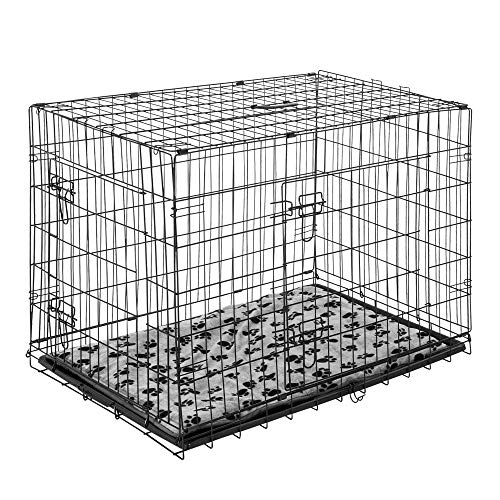 Pawhut - Transportín Negro ABS Acero 60x46x51cm + 1 Cojín Pawhut - Transportín Negro ABS Acero 60x46x51cm + 1 Cojín