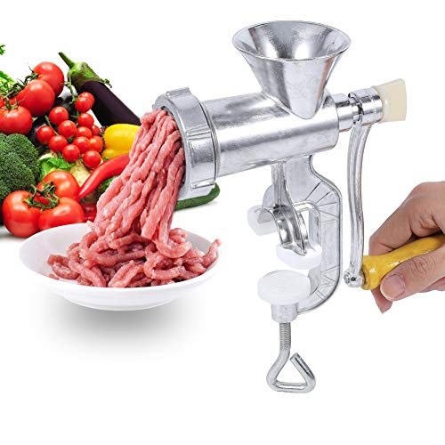 Picadora de Carne, Haofy Manual Molino de Carne, Cocina Picadora de Verduras de Aleación de Aluminio, para Moler Carnes, Cerdo, Ternera, Tallarines, Verduras o Especias Picadora de Carne, Haofy Manual Molino de Carne, Cocina Picadora de Verduras de Aleación de Aluminio, para Moler Carnes, Cerdo, Ternera, Tallarines, Verduras o Especias