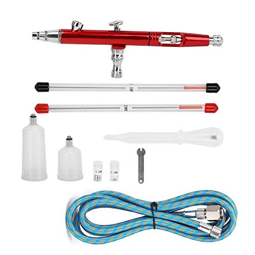 Pintura profesional Aerógrafo Pistola de doble acción Aerógrafo Pintura en aerosol Cola Cola Herramienta de pulverización externa Kit con boquilla de manguera Aguja para maquillaje, tatuaje(1) Pintura profesional Aerógrafo Pistola de doble acción Aerógrafo Pintura en aerosol Cola Cola Herramienta de pulverización externa Kit con boquilla de manguera Aguja para maquillaje, tatuaje(1)