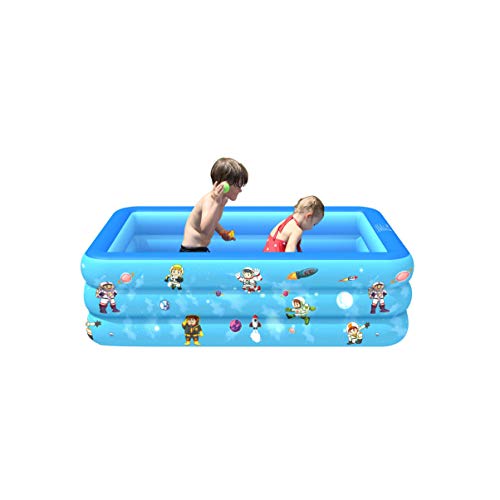 Piscina hinchable de PVC rectangular de Besportble, para jardín en el patio trasero, para niños pequeños, 1 unidad Piscina hinchable de PVC rectangular de Besportble, para jardín en el patio trasero, para niños pequeños, 1 unidad
