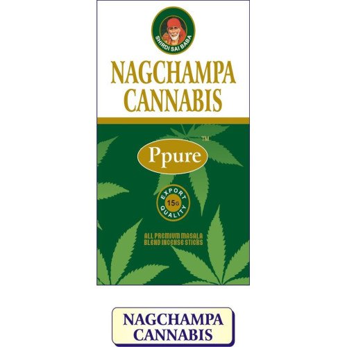 ppure Nag Champa Cannabis Perfume Premium Masala – Varillas de incienso 15 gramos
