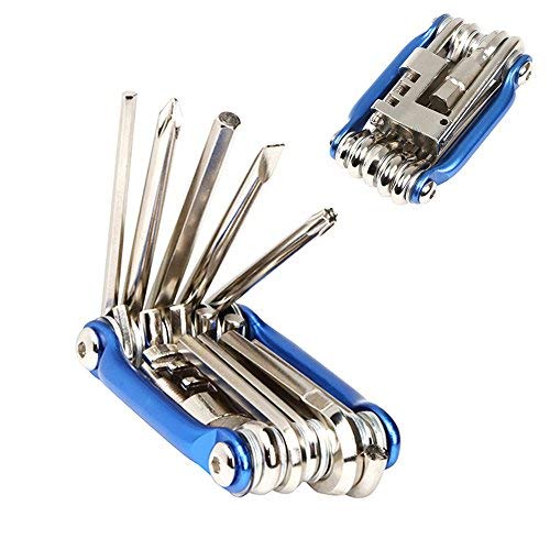 QitinDasen 11 en 1 Premium Bicicleta Reparación Herramienta, Kit Multiherramienta Bicicleta, Portátil Compacta Bicicleta Reparación Herramienta et Mantenimiento Herramienta (Azul) QitinDasen 11 en 1 Premium Bicicleta Reparación Herramienta, Kit Multiherramienta Bicicleta, Portátil Compacta Bicicleta Reparación Herramienta et Mantenimiento Herramienta (Azul)