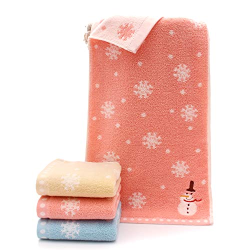 Qrity 100% algodón Toallas de Bebe y Toallas para niños (3 Paquetes, 25 x 50 cm) Juego de Toallas de baño