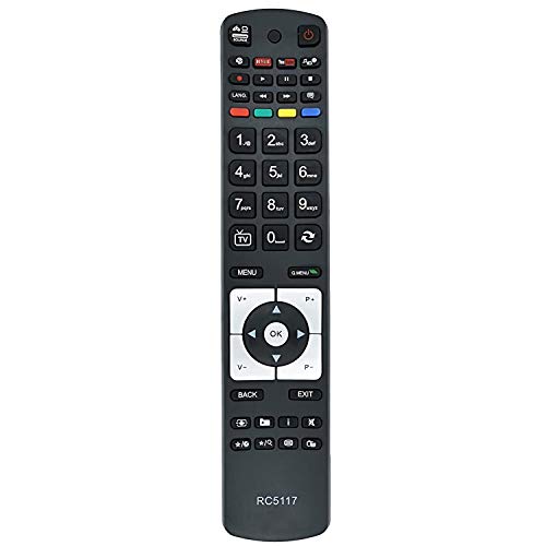 Reemplazo del Mando a Distancia para Hitachi Telefunken TV, No es Necesario configurar un Control Remoto Universal RC5118 RC5117 RC5111