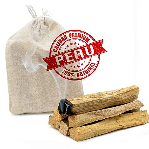 RUBY - Palo Santo Incienso Natural XL Madera Sagrada 100% Natural de Perú para alejar Las Energías negativas y atraer Las Vibras Positivas (8-9 Palos)