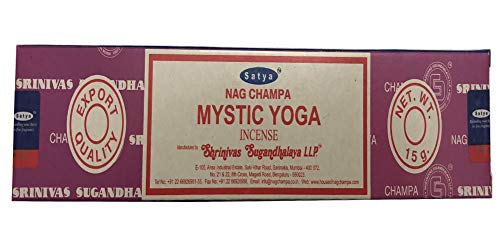 Satya Nag Champa - Varillas de incienso de yoga mística - Pack de 1 (15 gramos)