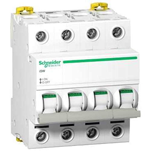 Schneider Electric A9S65491 iSW Interruptor en Carga, 4P, 100A, 240V, 73mm x 72mm x 85mm, Blanco