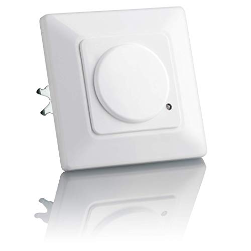 SEBSON® Detector de Movimiento empotrable, Interior, HF Sensor, LED Adecuado, Montaje en Pared, programable, Alcance 15m / 180°